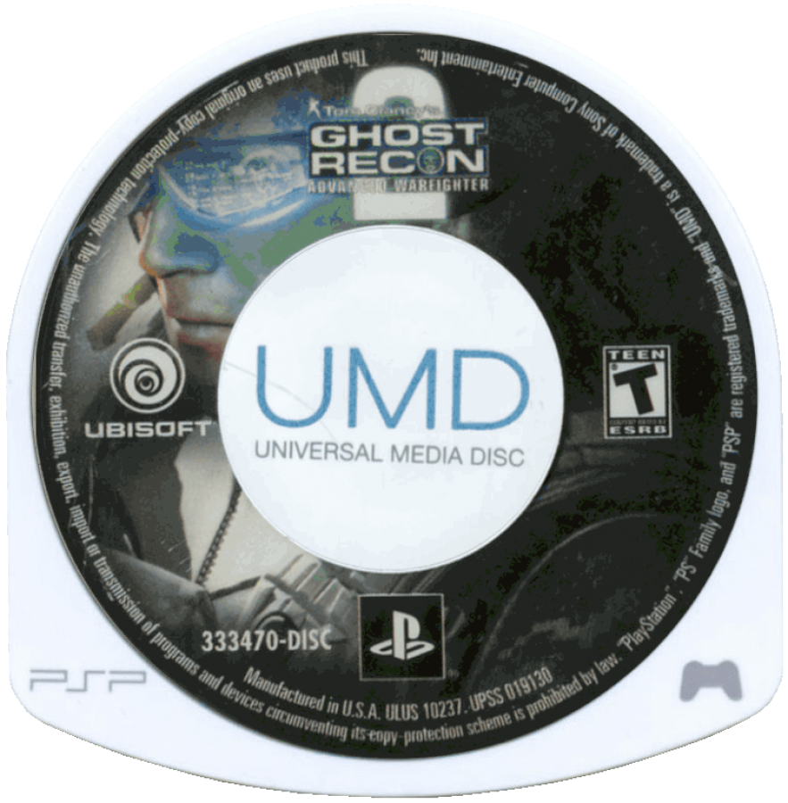 Tom Clancy's Ghost Recon: Advanced Warfighter 2 – disc for PlayStation Portable (PSP) tactical shooter game