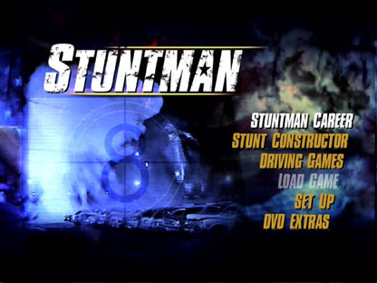 Stuntman title screen for PlayStation 2 (PS2) video game