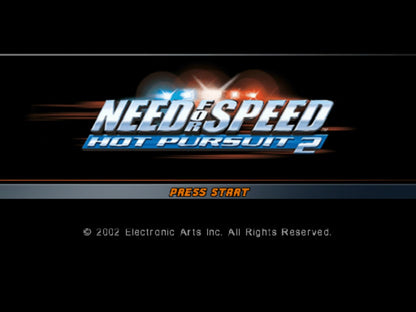 Need for Speed Hot Pursuit 2 PlayStation 2 PS2 for arcade racing video game fans featuring high speed exotic cars police pursuits intense chases customizable vehicles challenging race events shortcuts and scenic tracks police roadblocks and classic EA racing gameplay collectible gaming appeal gameplay