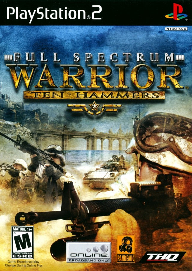 Full Spectrum Warrior: Ten Hammers cover art for PlayStation 2 (PS2) modern military tactical squad-based action video game