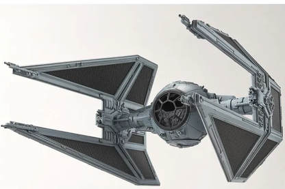 TIE Interceptor Star Wars 1 72 scale plastic model kit Bandai Hobby buildable Galactic Empire spacecraft detailed snap fit display vehicle collectible movie starship toy for fans