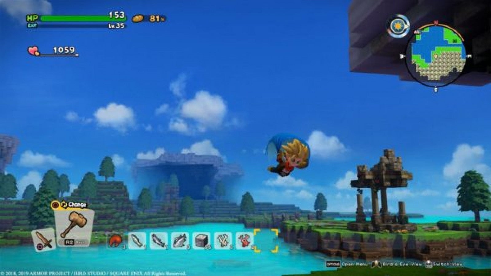 Dragon Quest Builders Day One Edition PS4 game featuring creative sandbox building, action RPG gameplay, and bonus Day One content set in the Dragon Quest universe gameplay screenshot