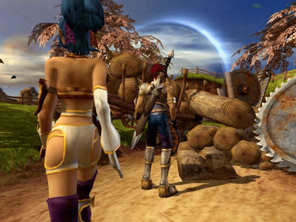 Sudeki Xbox game featuring action RPG combat, character switching gameplay, and an epic fantasy adventure storyline gameplay