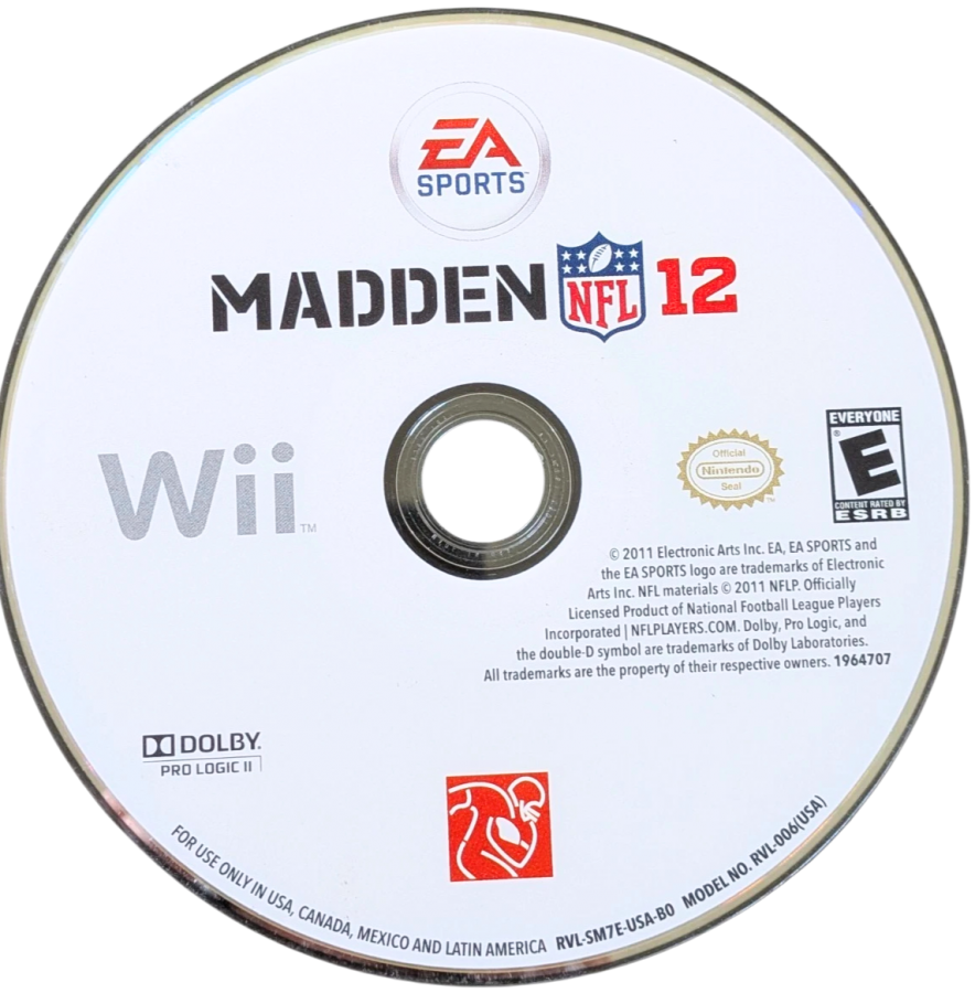 Madden NFL 12 – Nintendo Wii (Wii) American football sports simulation video game disc