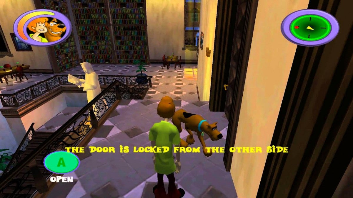 Scooby-Doo Mystery Mayhem GameCube game featuring cartoon-style adventure gameplay with puzzle solving and spooky mysteries gameplay screenshot