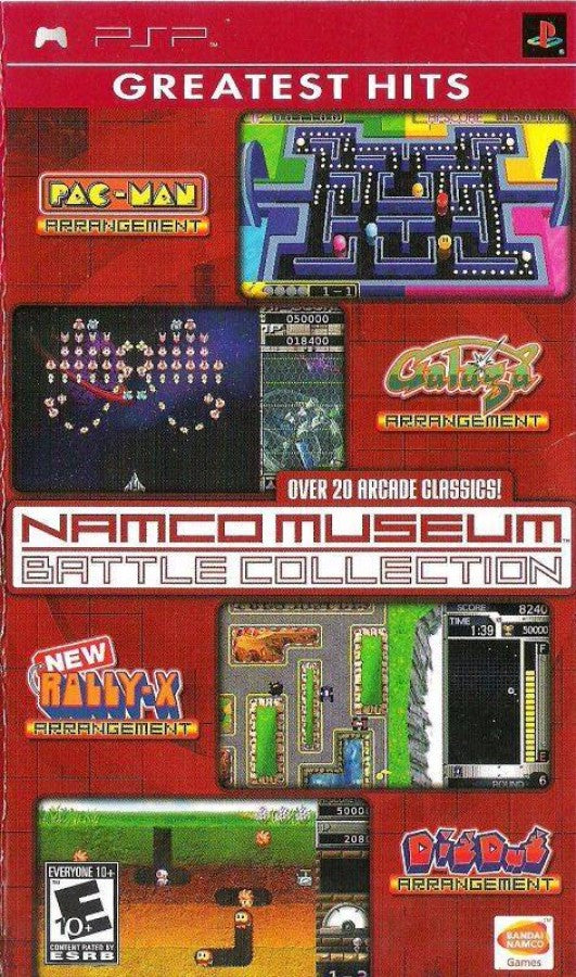 Namco Museum Battle Collection Greatest Hits cover art for PlayStation Portable PSP video game