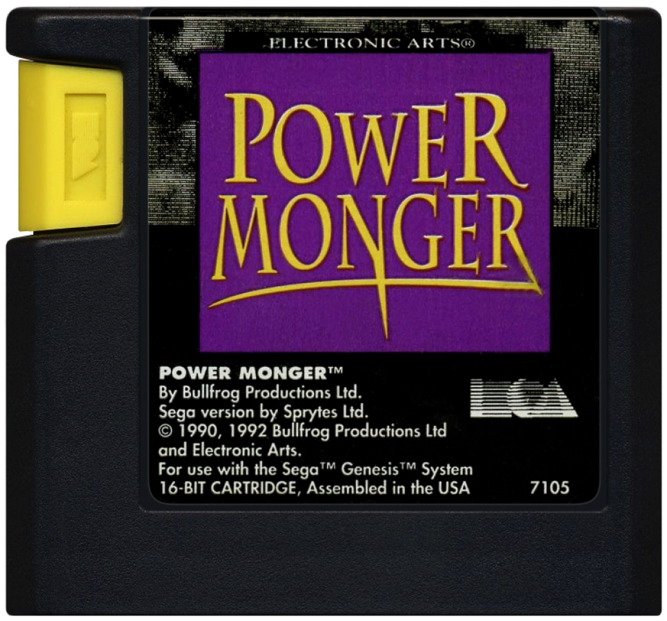 Powermonger cartridge for Sega Genesis (GEN) video game