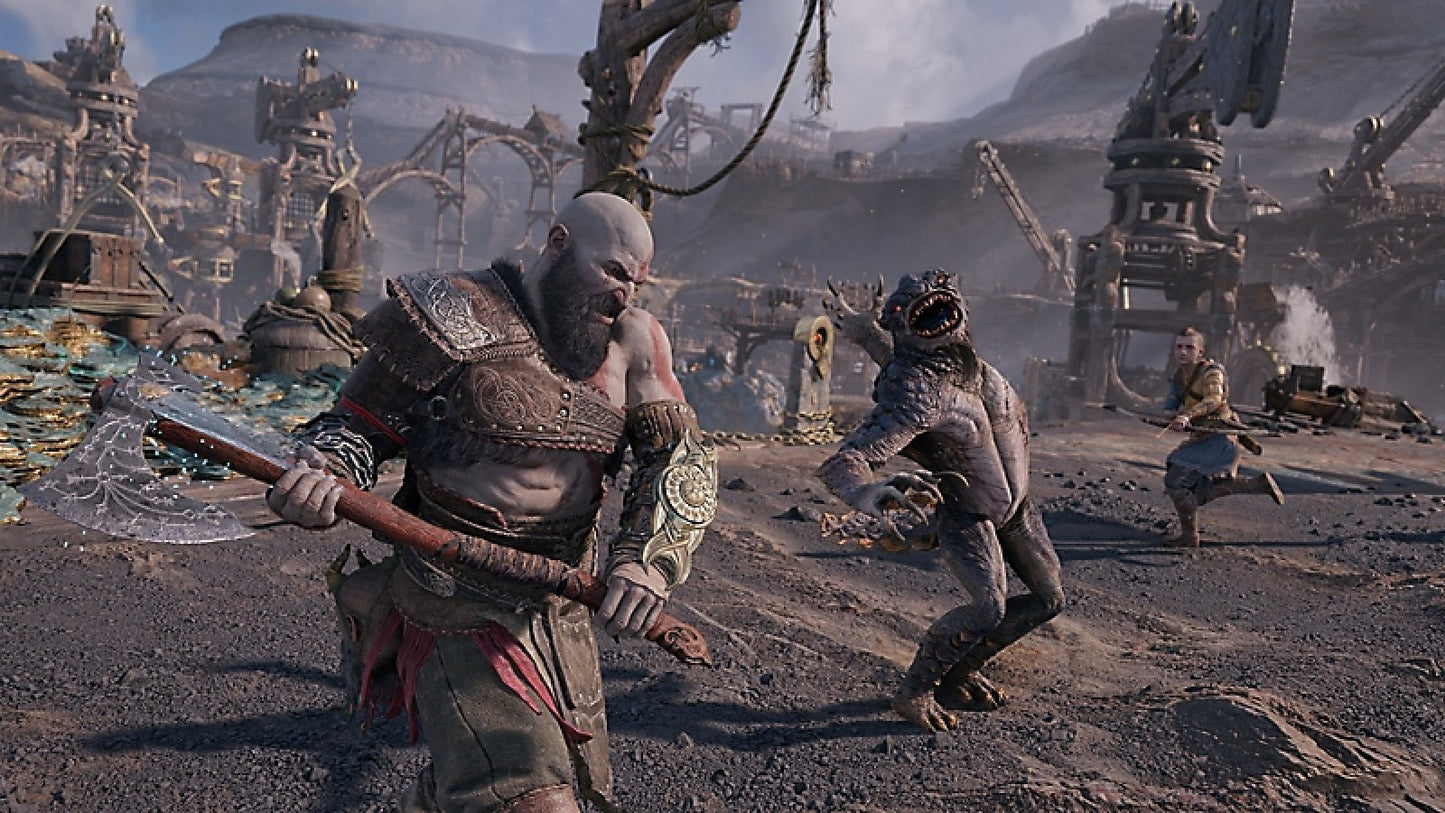 God of War Ragnarök retro PS5 video game God of War Ragnarok Launch Edition action adventure mythological combat cinematic storytelling hack and slash Norse mythology console release gameplay 