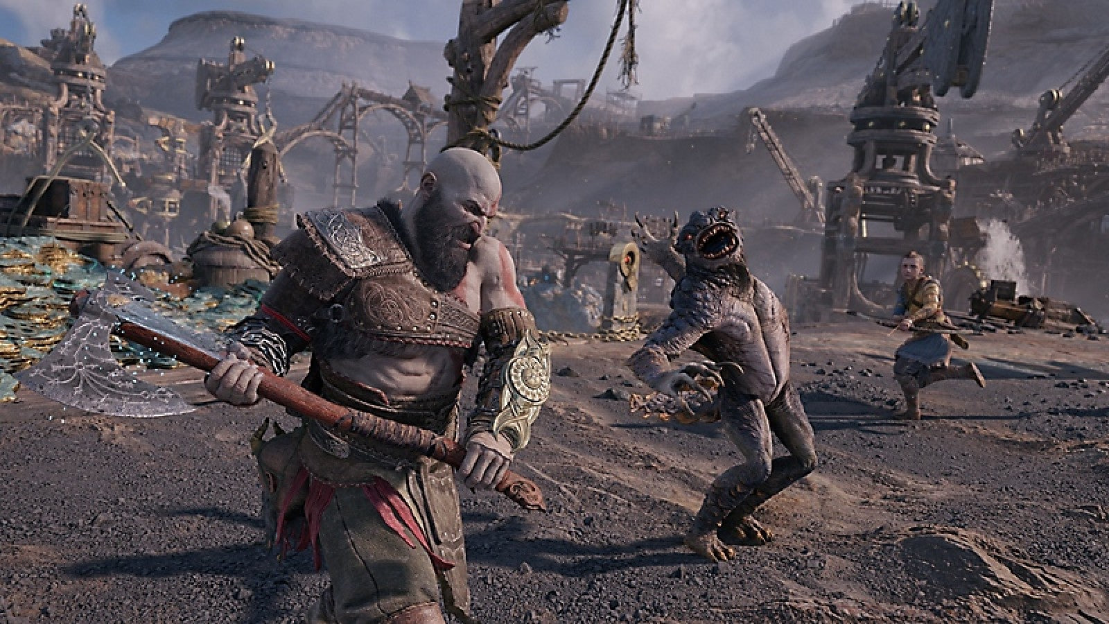 God of War Ragnarök retro PS5 video game God of War Ragnarok Launch Edition action adventure mythological combat cinematic storytelling hack and slash Norse mythology console release gameplay 