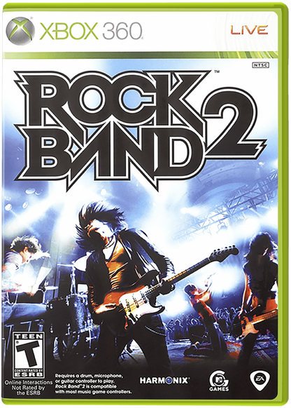 Rock Band 2 cover art for Xbox 360 (X360) music rhythm video game