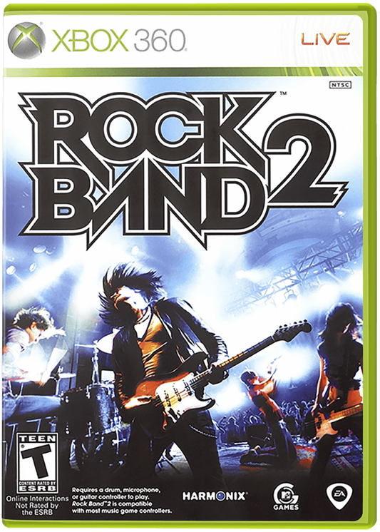 Rock Band 2 cover art for Xbox 360 (X360) music rhythm video game