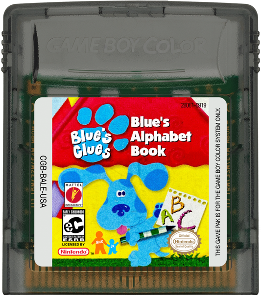 Blues Clues Blues Alphabet Book cartridge for Game Boy Color GBC video game