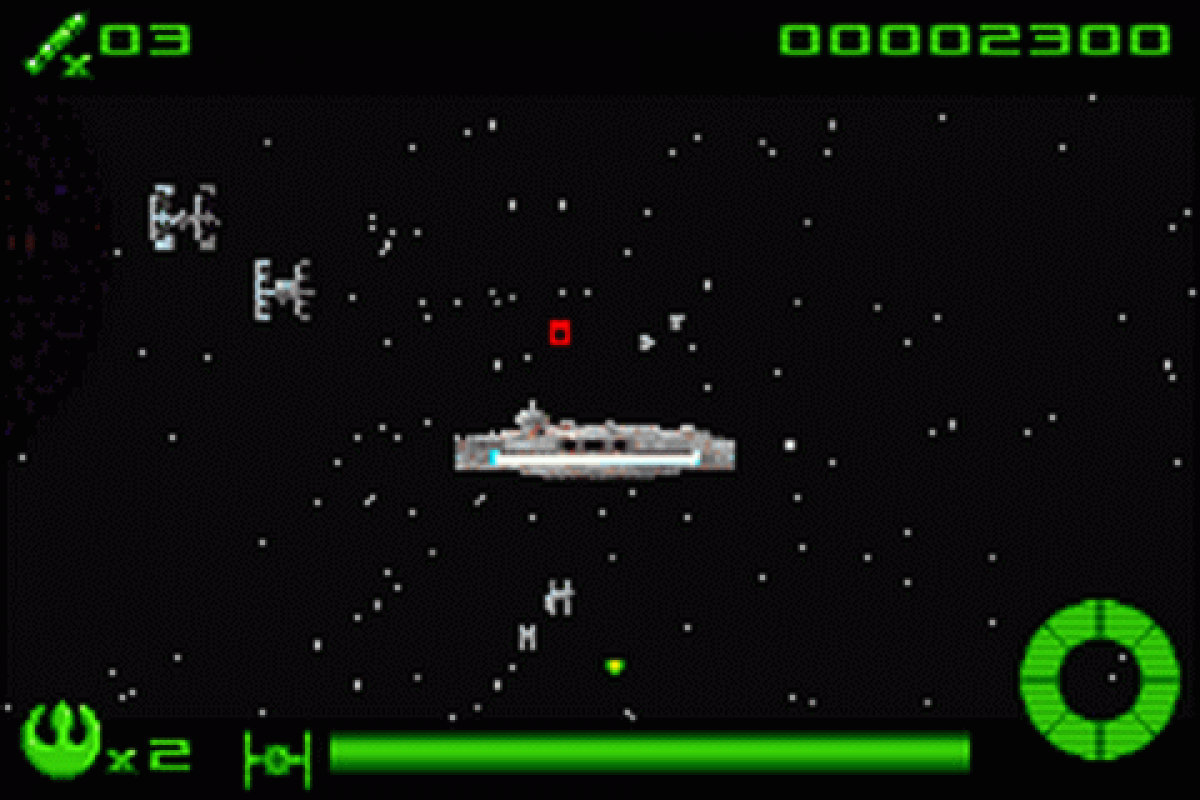 Star Wars: Flight of the Falcon for Game Boy Advance with fast-paced Millennium Falcon space combat action gameplay