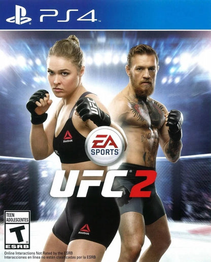 UFC 2 – PlayStation 4 (PS4) video game cover image, mixed martial arts fighting sports game.