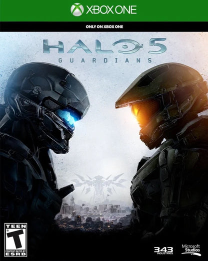 Halo 5: Guardians cover art for Xbox One (XONE) sci-fi first-person shooter video game