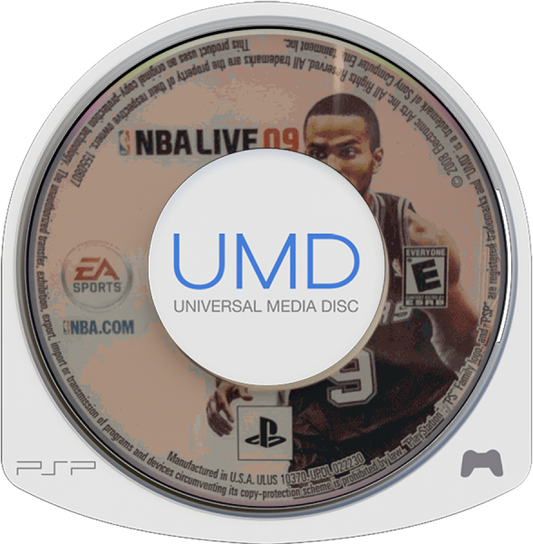 NBA Live 09 UMD game cover for Playstation Portable video game. 