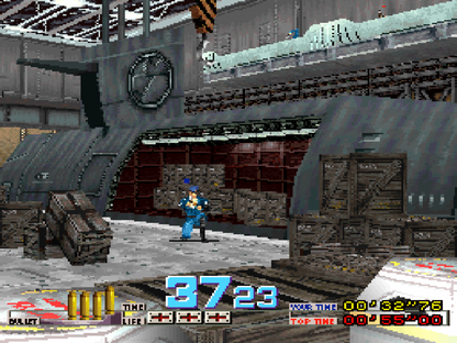 Time Crisis gameplay for PlayStation 1 (PS1) light gun shooter video game