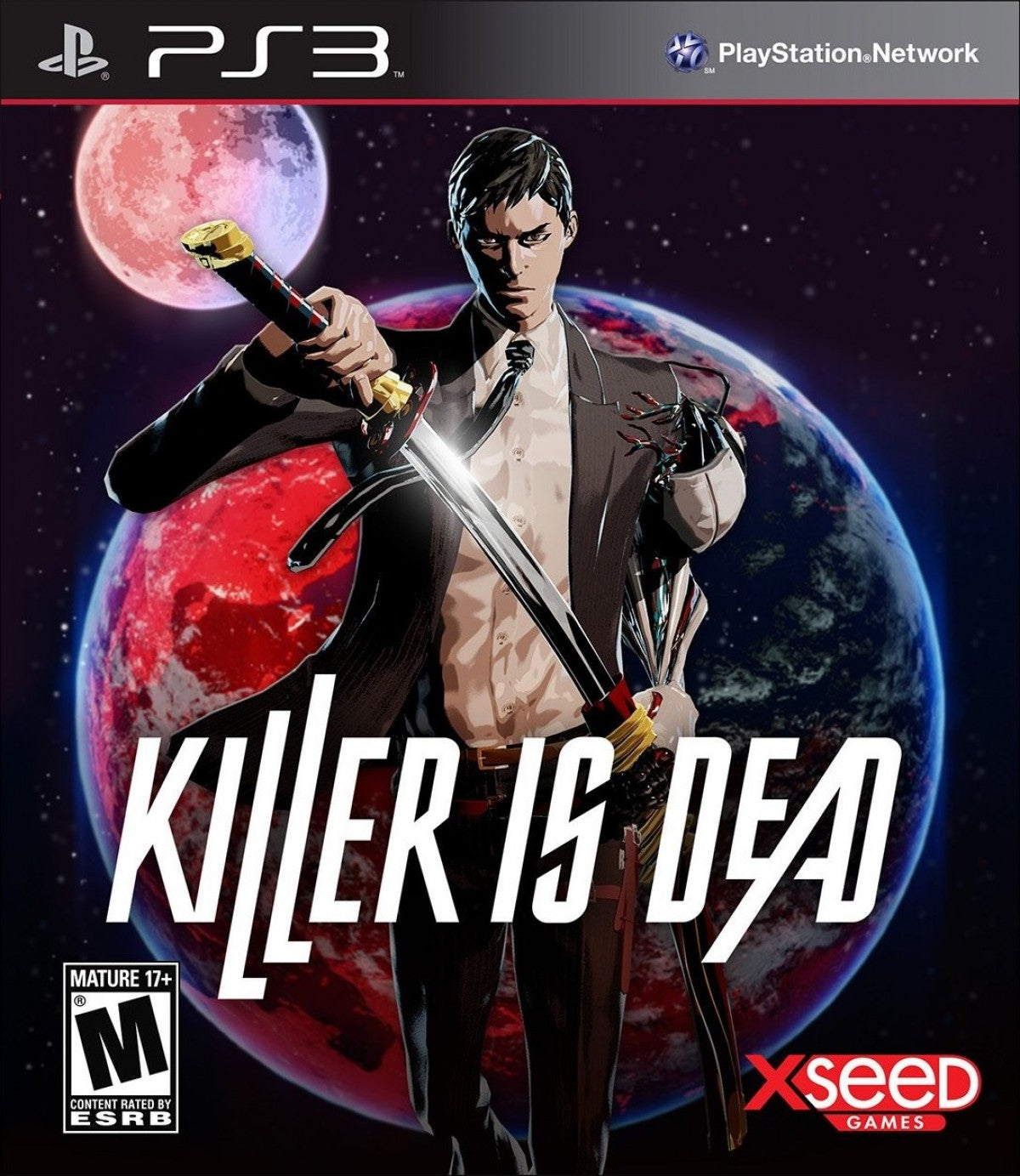 Killer Is Dead PlayStation 3 PS3 for action video game fans featuring fast paced hack and slash combat stylish cel shaded visuals assassins storyline intense boss battles sword fighting unique abilities cinematic gameplay anime inspired action collectible gaming appeal cover front art