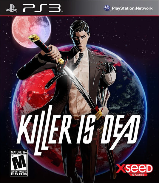 Killer Is Dead PlayStation 3 PS3 for action video game fans featuring fast paced hack and slash combat stylish cel shaded visuals assassins storyline intense boss battles sword fighting unique abilities cinematic gameplay anime inspired action collectible gaming appeal cover front art
