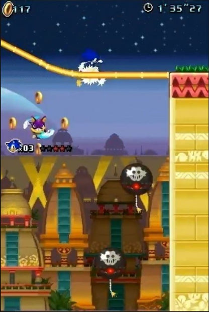 Sonic Colors for Nintendo DS platformer video game featuring fast paced side scrolling action colorful Wisp powers classic Sonic gameplay vibrant levels and handheld friendly high speed adventure experience gameplay