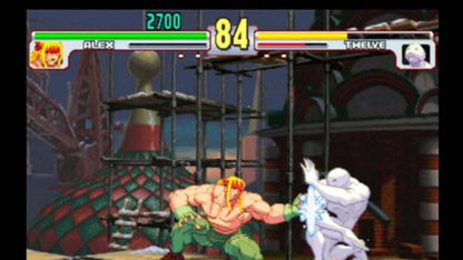 Street Fighter Anniversary Collection – PlayStation 2 (PS2) video game gameplay, 2D and 3D fighting game compilation.