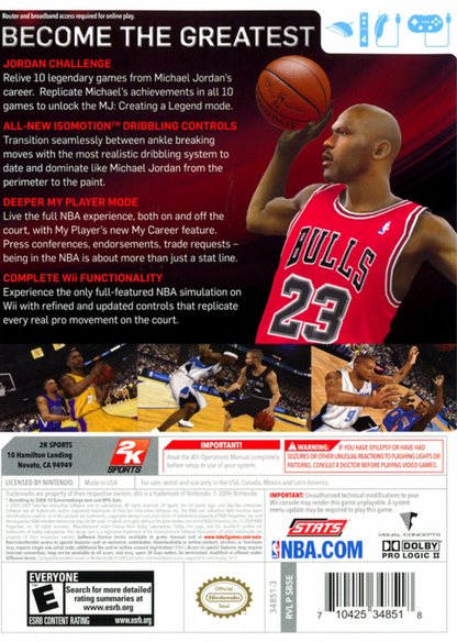 NBA 2K11 Wii inspired design featuring realistic basketball simulation aesthetic legendary NBA teams and players fast paced court action championship competition motion controlled gameplay authentic arena atmosphere sports gaming nostalgia presentation back cover art