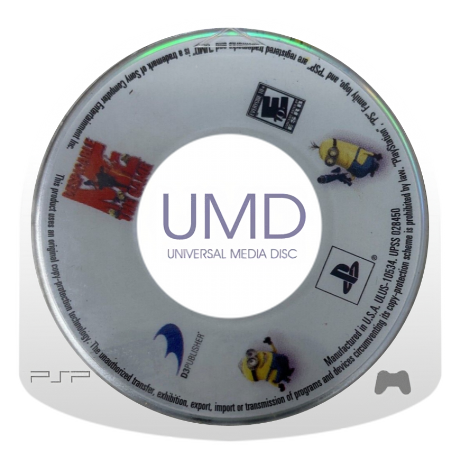 Despicable Me – PlayStation Portable (PSP) disc for family-friendly platformer video game