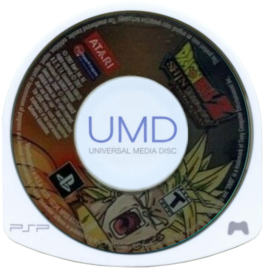 Dragon Ball Z Shin Budokai Another Road PlayStation Portable PSP fighting game sequel featuring new story mode ad-hoc versus battles and Super Saiyan transformations disc cartridge UMD