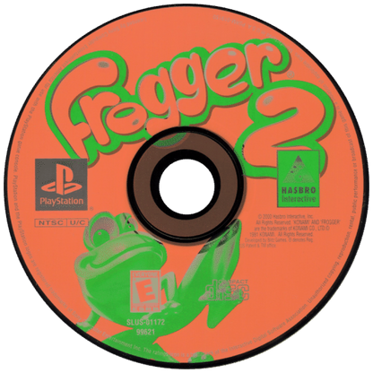 Frogger 2: Swampy's Revenge disc for PlayStation 1 (PS1) retro video game