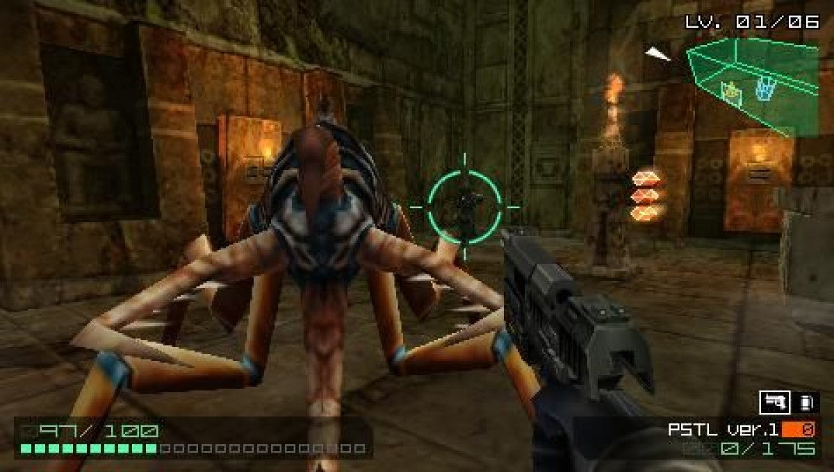 Coded Arms PlayStation Portable game featuring first-person shooter action and procedurally generated levels on PSP gameplay