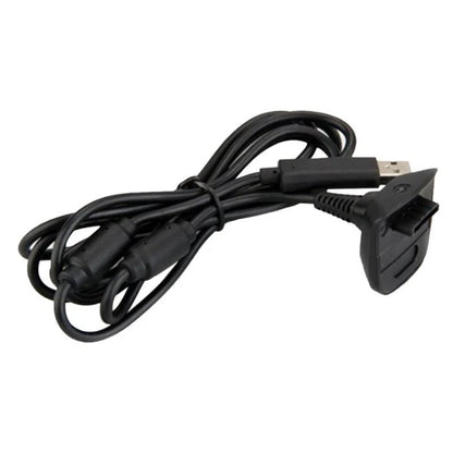 Black controller charging cable for Microsoft Xbox 360 gamepad power accessory charging cord