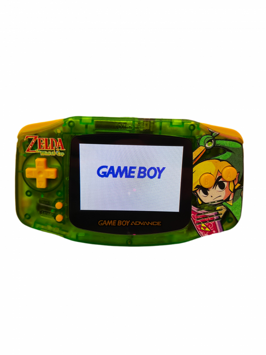 Game Boy Advance custom Legend of Zelda shell IPS backlit handheld console