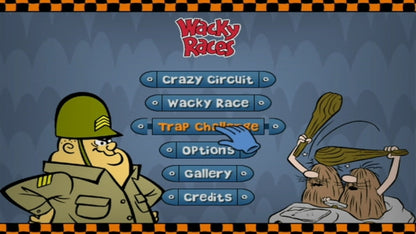 Wacky Races: Crash and Dash game select for Nintendo Wii (Wii) featuring cartoon‑style racing with zany vehicles, outrageous traps, and characters from the classic Hanna‑Barbera series