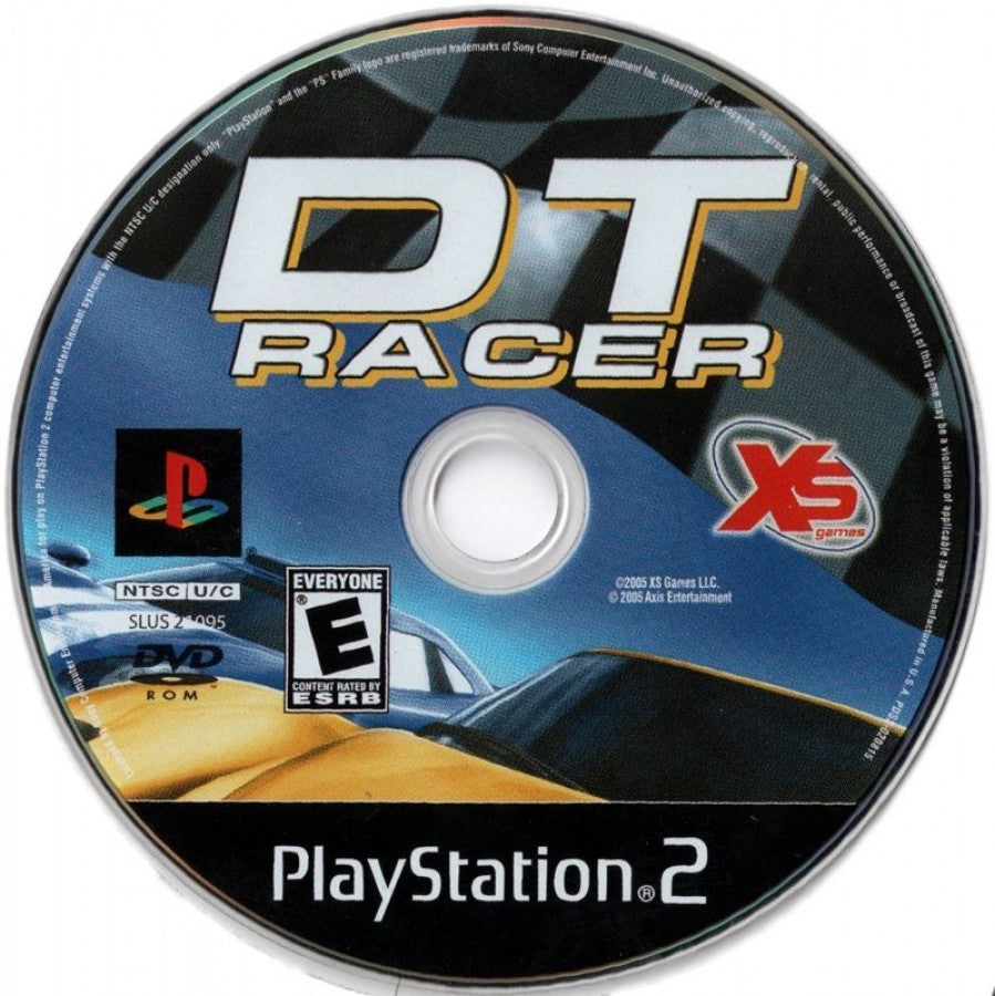 DT Racer disc for PlayStation 2 (PS2) arcade-style street racing video game