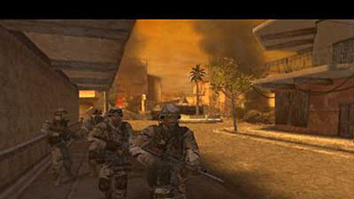 Full Spectrum Warrior gameplay for PlayStation 2 (PS2) modern military tactical squad-based action video game