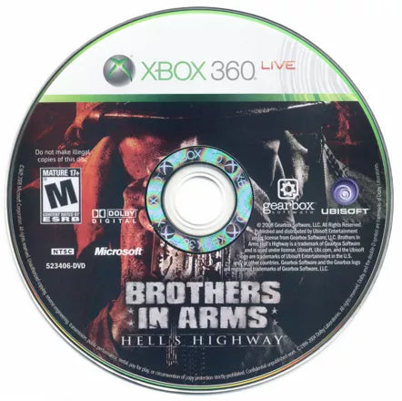 Brothers in Arms: Hell's Highway [Limited Edition] disc for Xbox 360 (X360) first-person shooter video game