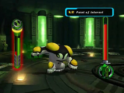 Ben 10: Alien Force: Vilgax Attacks for PlayStation 2 (PS2) featuring an action adventure where you transform into multiple Alien Force aliens to fight across different worlds; use combo combat special abilities and upgrades while taking on Vilgax in a story inspired by the series gameplay screenshot