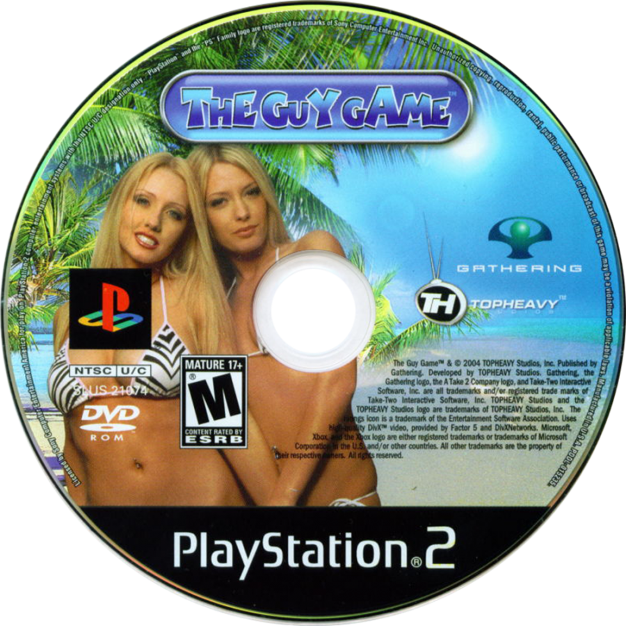 The Guy Game – PlayStation 2 (PS2) video game disc, trivia and adult-themed game.