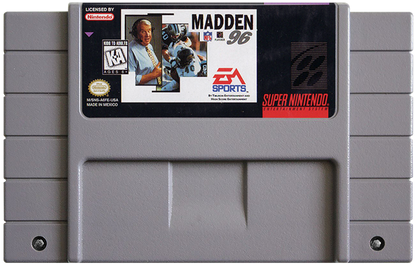 Madden NFL 96 cartridge for Super Nintendo Entertainment System SNES retro video game