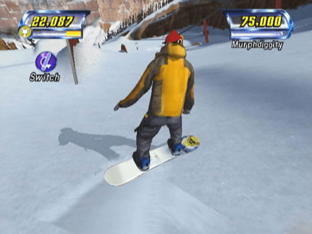 Amped Freestyle Snowboarding Microsoft Xbox Original Xbox video game featuring extreme snowboarding gameplay freestyle tricks big air jumps mountain courses snowboard competitions trick challenges and winter sports action retro video game collection collectible gaming appeal gameplay