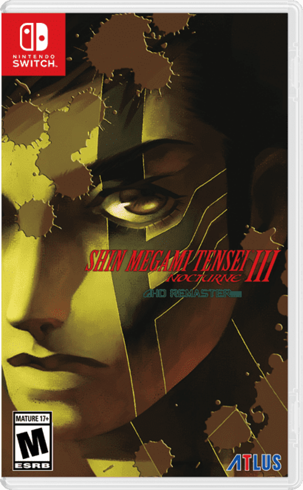 Shin Megami Tensei III Nocturne HD Remaster for Nintendo Switch JRPG featuring demon negotiation turn based combat dark post apocalyptic Tokyo setting and remastered visuals front cover