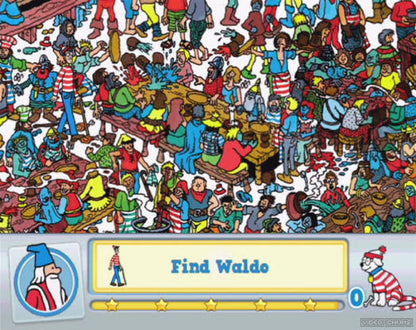 Where's Waldo The Fantastic Journey Nintendo DS for puzzle adventure video game fans featuring hidden object gameplay colorful storybook environments touch screen controls brain teasing challenges family friendly fun observation skills classic Where's Waldo characters collectible gaming appeal gameplay