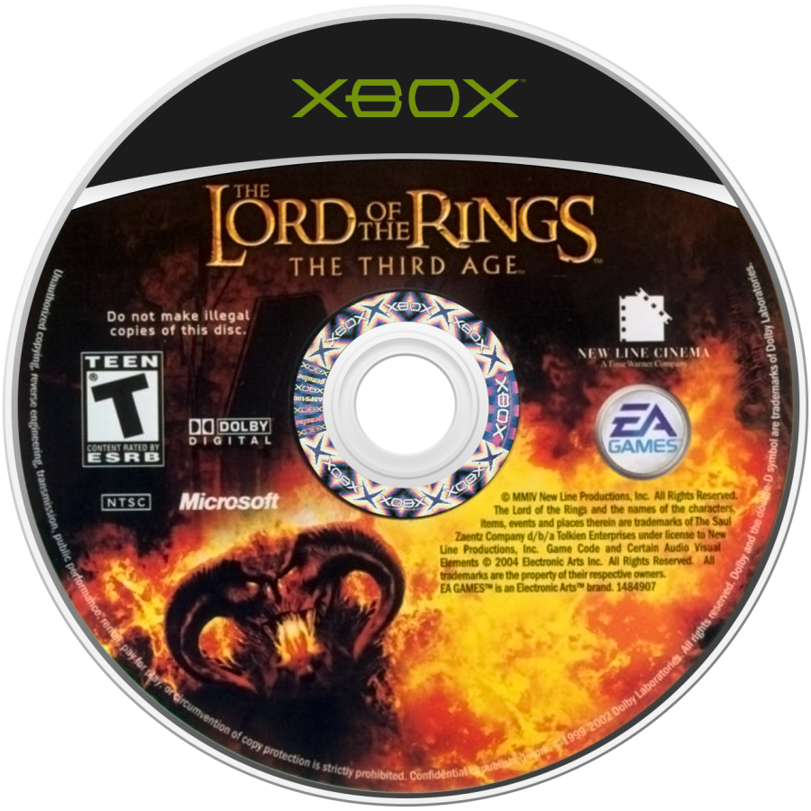 The Lord of the Rings The Third Age Xbox XBOX for role playing video game fans featuring turn based combat epic Middle earth adventure Fellowship inspired storyline character progression strategic battles fantasy exploration iconic Tolkien universe collectible gaming appeal game disc
