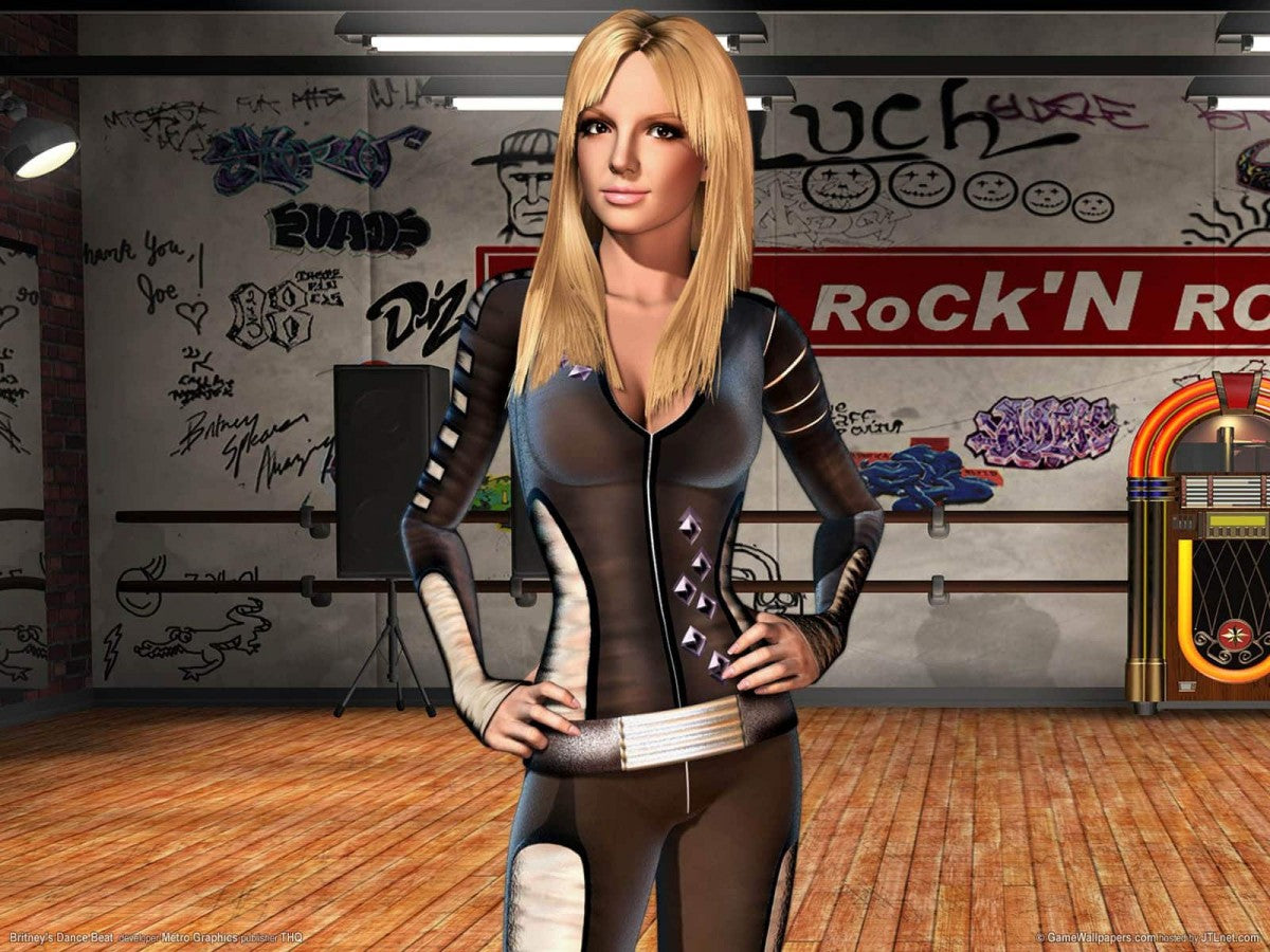 Britney’s Dance Beat for PlayStation 2 with rhythm-based pop music dance theme gameplay