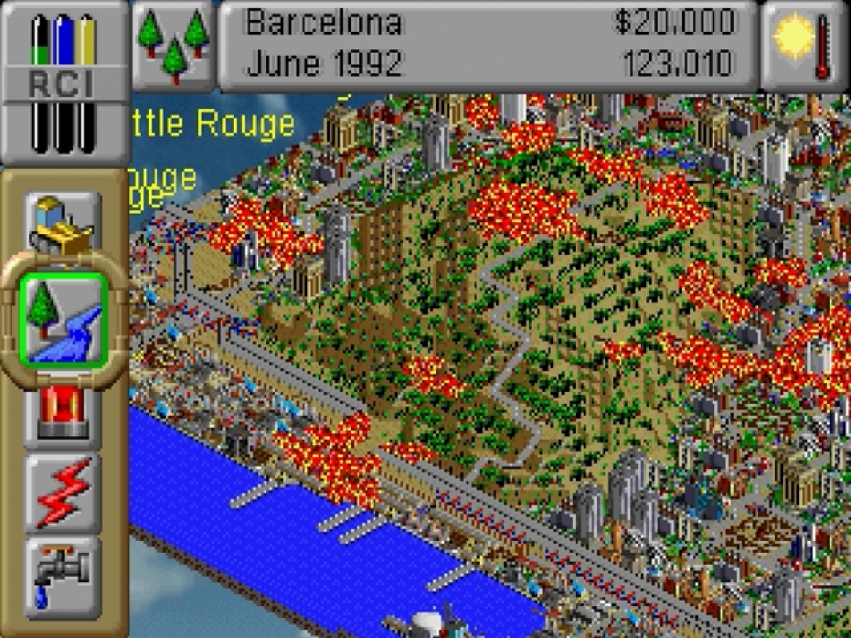SimCity 2000 gameplay for Sega Saturn (SS) video game