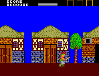 Lord of the Sword Sega Master System SMS for action adventure video game fans featuring medieval fantasy combat side scrolling exploration sword fighting enemy battles challenging stages powerful weapons boss encounters and classic Sega Master System gameplay collectible retro gaming appeal gameplay