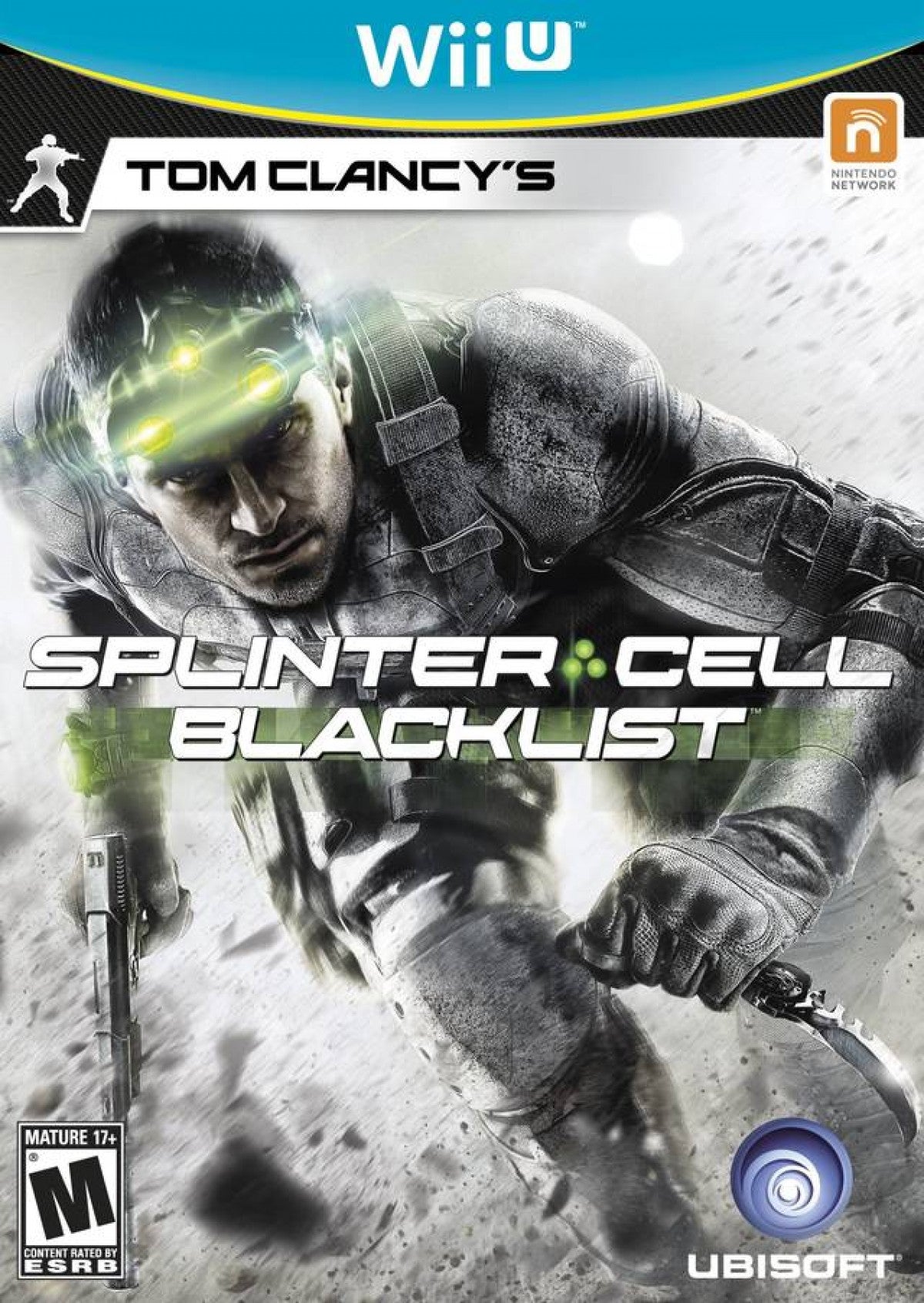 Tom Clancy's Splinter Cell Blacklist Wii U game featuring stealth action gameplay and tactical espionage missions front cover