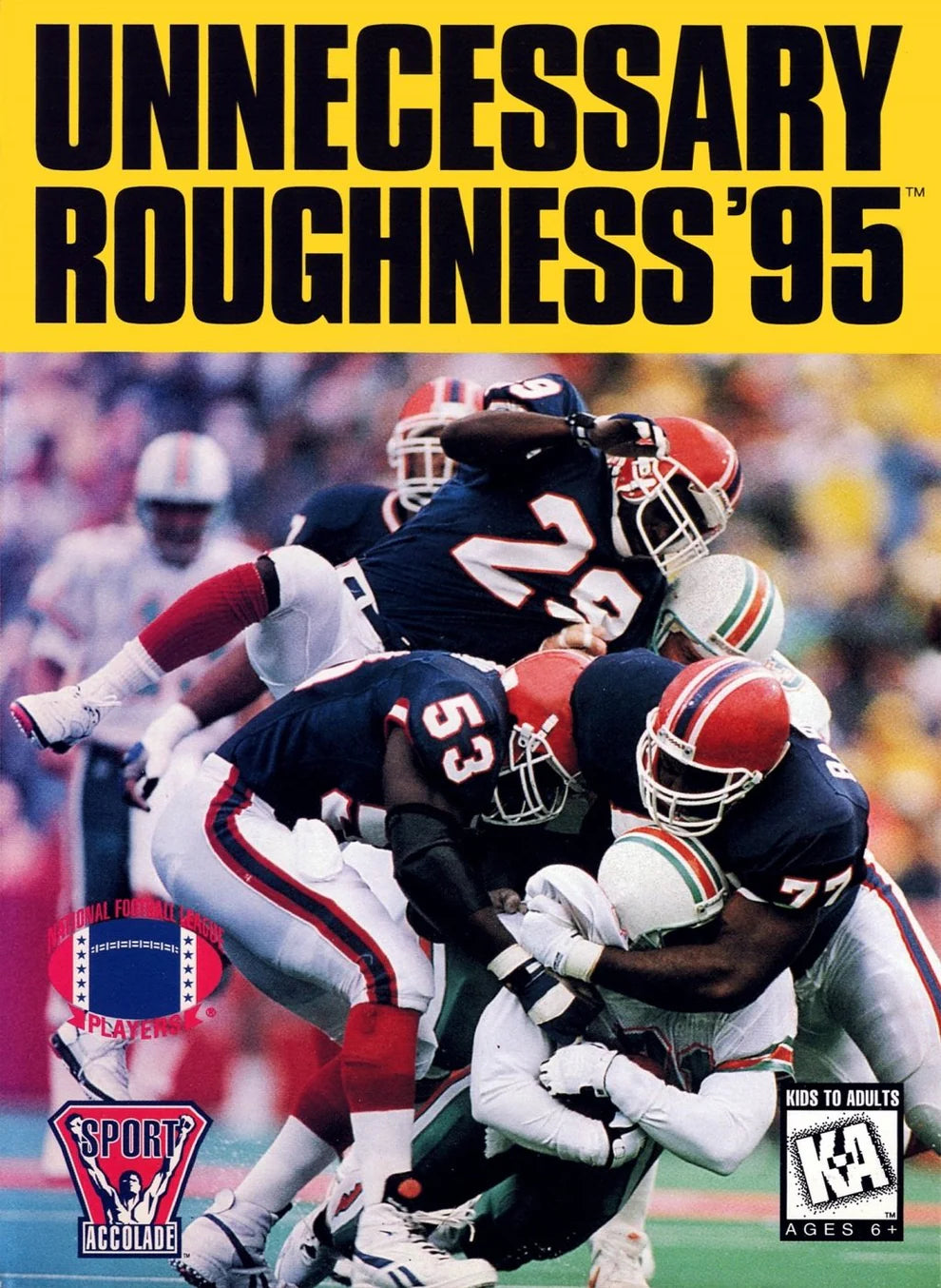 Unnecessary Roughness 95 cover art for Sega Genesis GEN video game