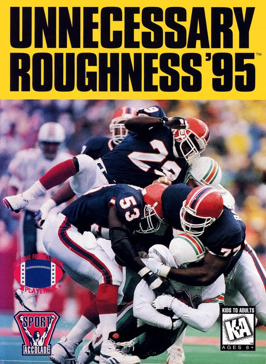 Unnecessary Roughness 95 cover art for Sega Genesis GEN video game