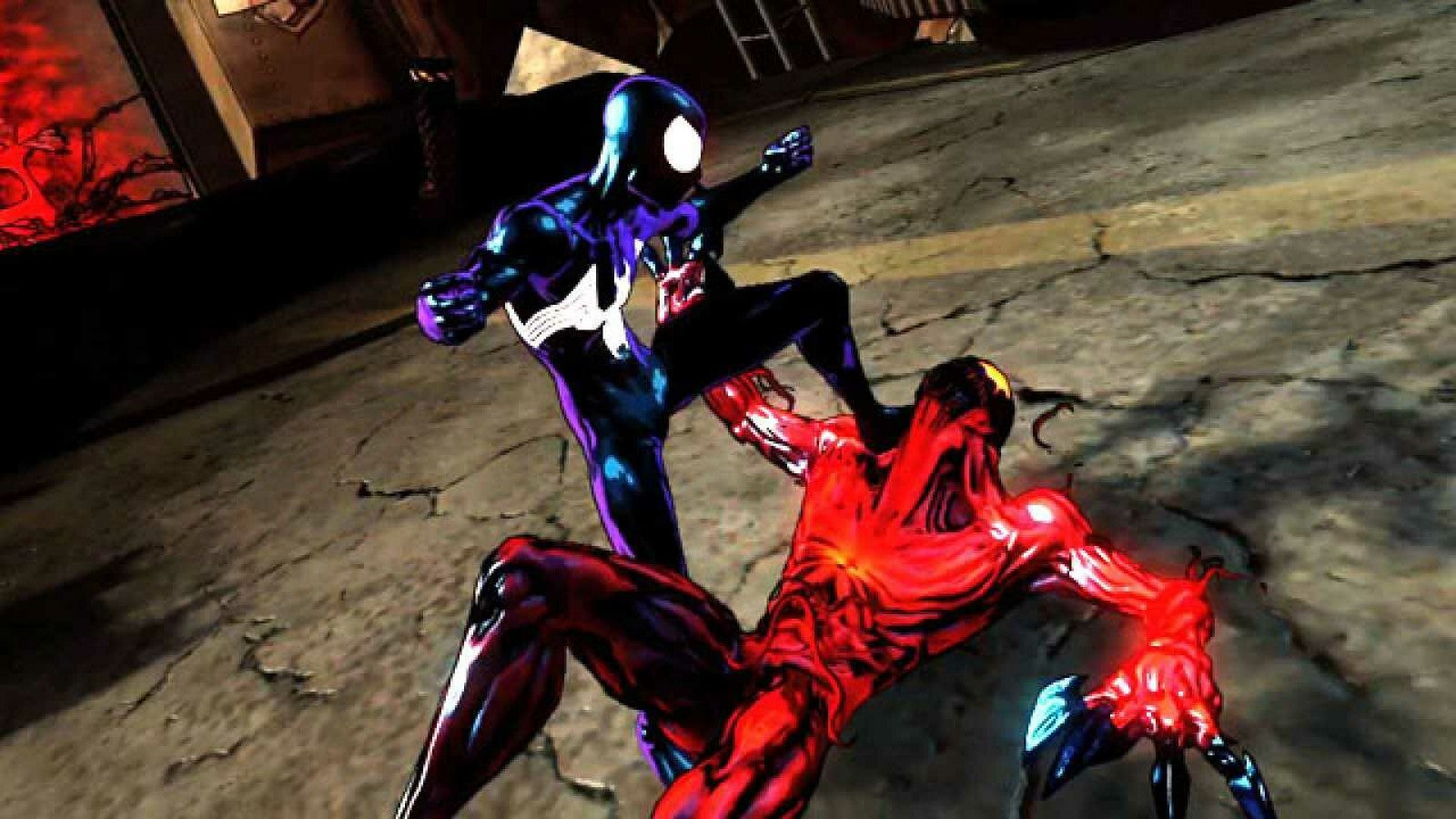 Spider-Man Shattered Dimensions PlayStation 3 action beat 'em up video game four Spider-Men universes Amazing Noir 2099 Ultimate Noir stealth Amazing brawler 2099 sci-fi Ultimate black suit collectibles boss battles gameplay
